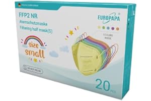 EUROPAPA® 20x FFP2 Mask S In Small Size Masks Respiratory Masks 5-Layer Hygienically Individually Packed EU 2016/425