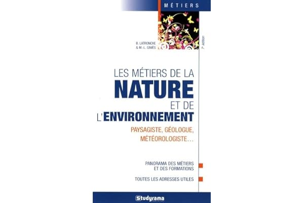 Les métiers de la nature et de l'environnement: paysagiste, géologue, météorologiste ...