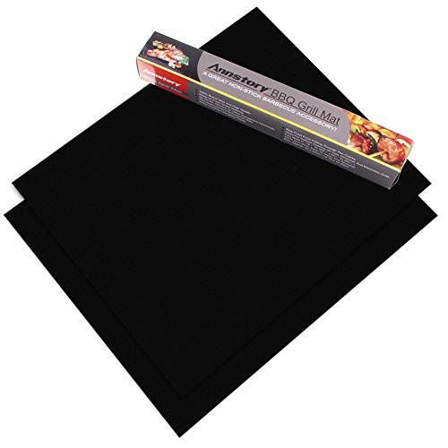Annstory Set aus 2 Höchste Qualität BBQ Grill & Backen Mats, 100% nicht - stick , Perfekt für Backen auf Gas, Kohle und Elektrogrills - Wiederverwendbare, langlebig, 15.75 "x 13"
