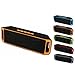 Price comparison product image LittleLucifa(TM) Bluetooth 4.0 Portable Wireless Speaker,Stereo FM Radio Subwoofer Micro SD Card Support + USB Playback with Triple Bass + Built-in Microphone Dual Speaker with High-Def Crystal Sound (Orange)
