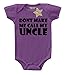 Don't Make Me Call My Uncle Print Purple & Black 0 - 3 Months