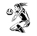 Produktbild 84X108cm Sport Mädchen Wandaufkleber Teen Mädchen Schlafzimmer Volleyball Player Strand Frau Vinyl Wandtattoo Abnehmbare Weibliche Kunst Wohnkultur