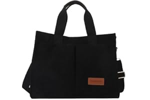 RPAEOY Borsa a Tracolla In Velluto Multitasche Stoffa Grande Capacità Borsa Tote Bag Crossbody Shopping Bag Grande Borsetta per Viaggio Lavoro Scuola Spiaggia