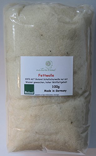 Heilwolle 100g Bioland-Qualität, kontrolliert biologische Tierhaltung, KbT