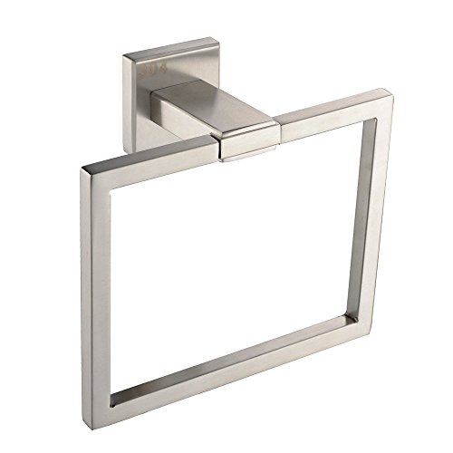 KES Bad-Serie Papierrollenhalter Handtuchring Handtuchhalter Bad aus mattem Edelstahl, Gebürsteter, LA242-21 - 4