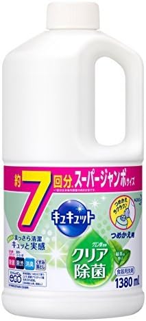 Large capacity Cucutte dish detergent Clear disinfecting green tea fragrance refilling 1380ml Japan