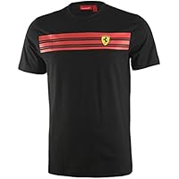 Ferrari 5100102-100-220 - Camiseta a rayas, color negro, talla S