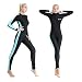 Produktbild Semoss UV Schutz Wetsuit Neoprenanzug Damen Long Badeanzug Badebekleidung Wassersport Anzug Blau Größe:L,165 - 170 cm