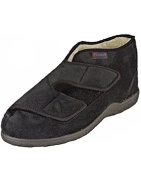 37259 PIMED WINTER Verbandschuhe aus Softvelour / Schurwolle schwarz doppelter Klettverschluss, ideal für Diabetiker...