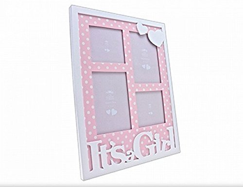 Lesser and Pavey - Little Treats Its A Girl Collage Frame (Pink/White)