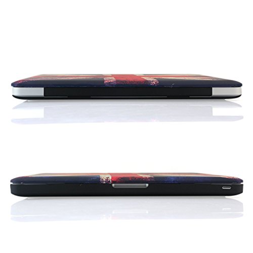 HASESS 13-Zoll UK Flaggege 3 in 1 Case Harte Schale Abdeckung Entwerfer Kunst Muster für Apple Macbook Pro 13.3″ Nicht-Retina A1278 + Klar TPU Tastatur Abdeckung + Klar LCD-Schirm-Schutz – UK Flaggege - 5