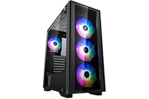 DeepCool Matrexx 50 Black Case ATX USB 3.0 PC Gaming 0.6MM SPCC Con 4 Ventole 120mm RGB Rainbow Addressable 5V ADD Pannello Frontale e Laterale in Vetro Temperato (AxPxL 479x442x210 mm)