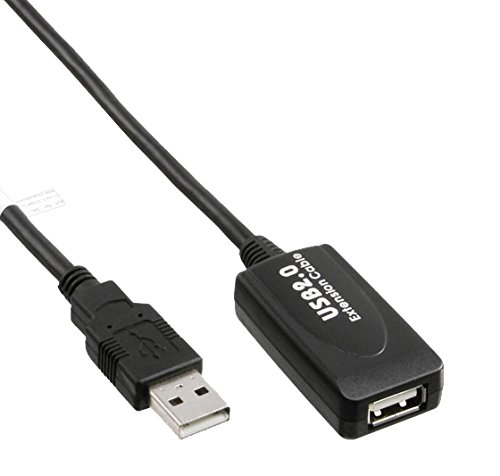 InLine 34607I USB 2.0 Aktiv-Verlängerung mit Signalverstärkung "Repeater", Stecker A auf Buchse A, 7,5m Schwarz