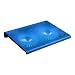 Produktbild Laptop Kühler für Video Konsolen und PC von 10" bis 17", ergonomisches & elegantes Design, 2 Ultra leise Laptop Lüfter mit Led Beleuchtung & 2 USB Anschlüssen (Blau)