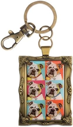 Paw Palettes Pavilion Gift Company 12018 Keychain, 2 by 2-3/4-Inch, Bulldog Woofhol