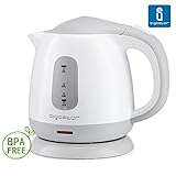Aigostar Juliet 30HIO - Hervidor de agua Juliet, gris y blanco, ultra silencioso, libre de BPA, 1100 watios, 1 litro de capacidad. Diseño Exclusivo.