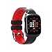 Produktbild Four Wasserdichter Fitnesstracker, Aktivitätentracker, Herzfrequenz Und Blut Druckmonitor, Pedometer-Uhr Mit Schlaf Monitor,Red