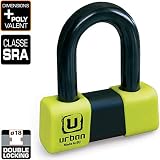 Doble función para bloquear el disco de freno o para combinarlo con una cadena de seguridad lazzo Urban 14.120L y un anclaje de parking Urban UR55