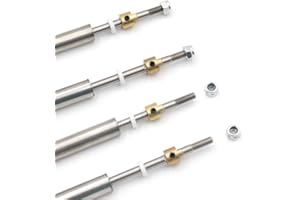 SPARKHOBBY 2 PCS High-Precision 4mm Stainless Steel Ship Propeller Support Shaft and Bushing Set Various Sizes for Remote Control Boat (2PC 4x150x200mm)