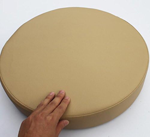 Leather Cushion Round Sponge Sofa Dining Chair Yoga Mat, 50X8Cm, Light Brown B