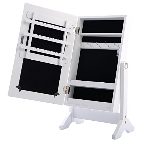 Goplus Schmuckschrank Standspiegel Spiegelschrank Schmuckkasten Schmuck