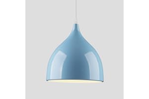 MENGJAY E27 Moderno Metallo Lamapada a Sospensione Industriale Lampada Lampadario Lustro Soffitto Industrial Edison da Soffitto Illuminazione a sospensione Lampada(Blu)