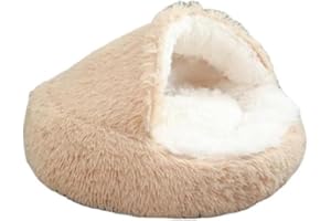 SWZEC HABOZ GoHöhle - Ergonomische Hundehöhle für gelenkschonende Schläfchen (80cm,Beige)