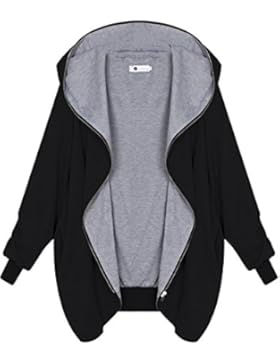 Zarlena Damen Full Zipper Jacke Hoodie Oversized Parka Kapuzenjacke in mehreren Farben und Größen