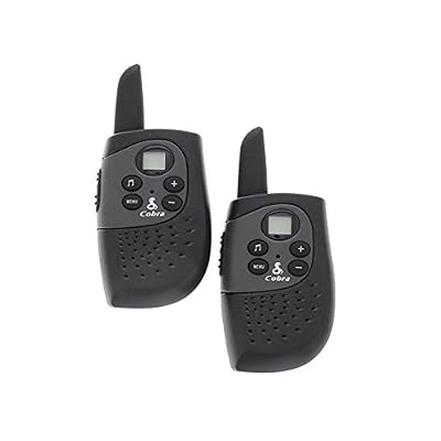 Cobra Electronics Set DE 2 Talkie-Walkie avec Portée jusqu'à 3 km 8 Canaux Noir