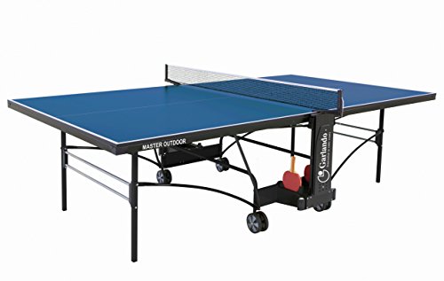 Garlando Tavolo Da Ping Pong Master Outdoor Con Ruote Per Esterno Blu