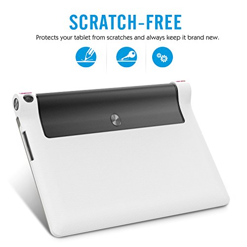 MoKo Lenovo YOGA Tab3 Plus 10.1 Hülle – Ultra Leightweight Slim Schutzhülle Smart Cover für Lenovo YOGA Tab 3 Plus (YT-X703F) 10.1 Zoll 2016, Blumen Violett (nicht für Yoga Tab 3 10.1) - 2