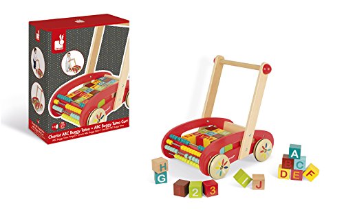 Imagen 4 de Janod - Andador ABC Buggy, Tatoo de 30 cubos (J05379)