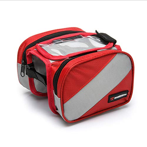 Preisvergleich Produktbild Fahrradlenkertasche Fahrradrahmentasche wasserdichte Fahrradtasche Mit Handyhalter Reparaturwerkzeuge Pocket Pack Reitzubehör Schwarz HP-78