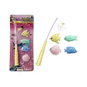 Fishing Game Series Toy for Kids with 1 Magnetic Fishing Rod & Colorful Fishes