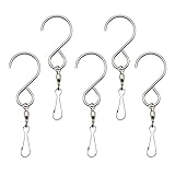 5 x schwenkbare Haken Clips für Wind Chimes Hängepflanzen...