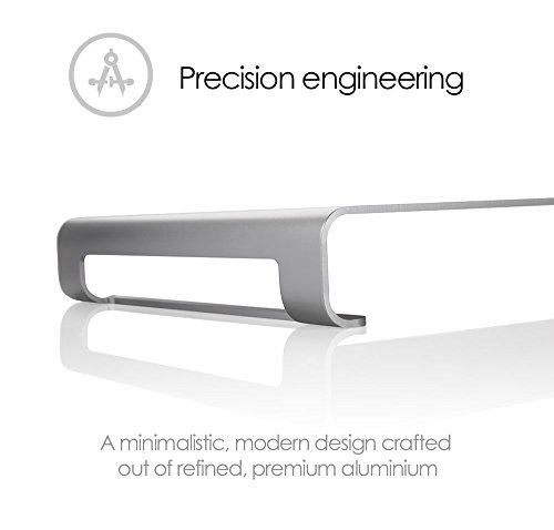 Desire2 Visualizza Schermata A Casa Universale Alluminio Riser Stand For iMac, Macbook, laptop, notebook e PC – argento - 2