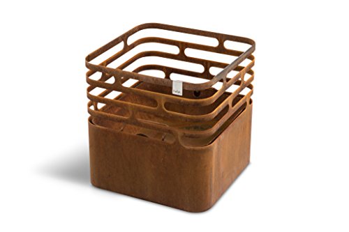 höfats Feuerkorb, Cube rusty, Rostig, 43x43x44 cm, 020102