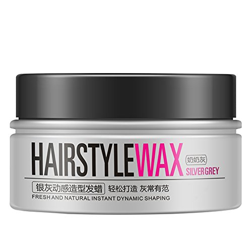 ROPALIA Unisex DIY Haar Farbe Wachs Schlamm Farbstoff Färbung Creme Temporäre Modellierung Silber-grau - 5