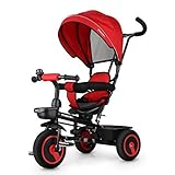 dreirad mädchen 7 Funktional Kinderdreiräder: Das Modell ist EN71 zertifiziert, Für jungen und mädchen im alter zwischen ca.12 monaten und 5 jahren.kann wie benutzt werden kinderwagen, lauflernhilfen, lenk-dreirad und normaler dreiräder .empfohlene höhe: 85cm-120cm,umweltschutz stahl + abs plastik + umweltschutz ti rad; belastbarkeit ist: 35kg.