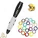 Produktbild Ledyoung 3D Stift, 3D Druck Stift mit LCD Bildschirm für Kinder, Packung mit 1 Stift und 1.75mm PLA Filament von 16 Verschiedenen Farben (Für EU, Schwarz + Weiss) (for EU, White)