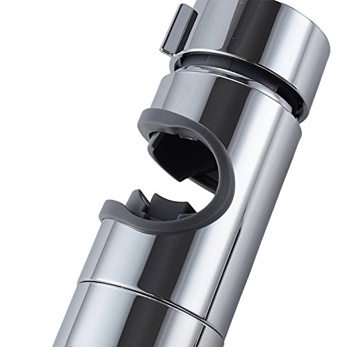 moinkerin Duschkopf Schieber, Handbrause Halterung, Duschkopf Gleiter Halter, verstellbar Stangengleiter Duschstange verchromt, Brausekopf Brausehalter für Wandstange 20-25mm grau - 7