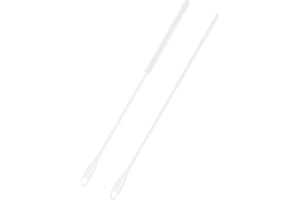 PEUTIER 2pcs Extra Long Silicone Straw Brush Set - 6mm+8mm Reusable Bottle Cleaning Tool with Hanging Ring, Bendable Crevice Pipe Cleaner for Smoothies (White)
