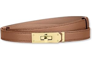 HEVIBK Ledergürtel Damen Gürtel Taillengürtel Damengürtel Leder Jeansgürtel Echtleder 18mm Breit schmaler Gürtel