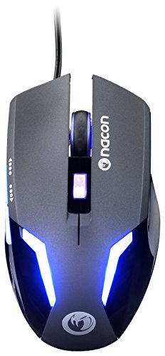 Nacon - Rat  n Gaming PCGM-105 Con Luz Azul  6 Botones  800 a 2400 DPI  USB Plug   Play  1 5 M  PC 