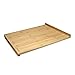 Produktbild Navaris Bambus Schneidbrett rutschfest dank doppelter Anschlagkante / Küchenbrett beidseitig verwendbar / 45 x 38 x 1 cm dünn aus Holz mit Anschlag / Holzbrett - Kochbrett - Bambusbrett