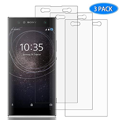 Meersee 3 Pack Screen Protector for Sony Xperia XA2 Ultra (6.0 Inches), Tempered Glass Screen Protector, Anti-Scratch, Anti- Fingerprint, HD Screen Protector (0.33mm, 9H)