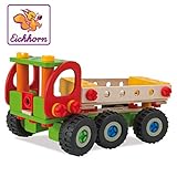 190 Teile Eichhorn 100039039 - Constructor Kranwagen, 190-tlg., Holz-Konstruktions-Set, 4 verschiedene Modellvarianten baubar, FSC 100% Zertifiziertes Buchenholz, Made in Germany