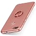 Produktbild Funda® Festigkeit Smartphone Hülle mit Ring für Huawei Y6 Pro(2017)/Huawei P9 Lite Mini/Huawei Enjoy 7(Rose Gold)