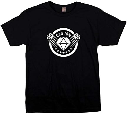 DolphinDiver DanTDM Kids t-Shirt Dan TDM Diamond Mine Tops (Black, 5-6 Years)