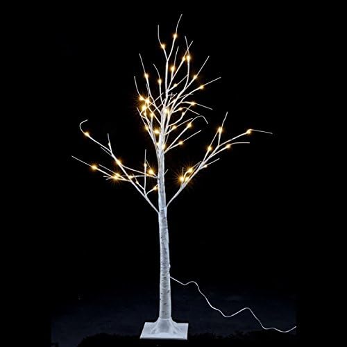 Christmas Outdoor Jingle Birch Tree - Warm White Lights